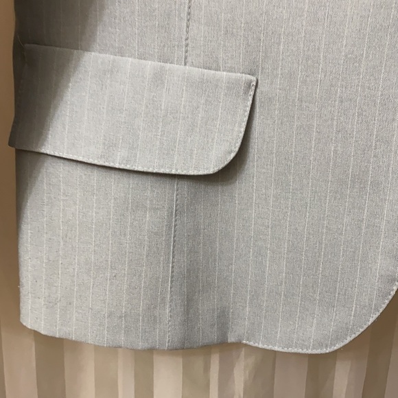 Light Grey & White Pin Stripe Jacket - Picture 3 of 7